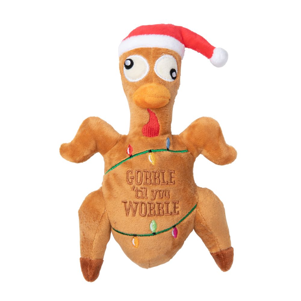 15% OFF: FuzzYard Christmas Gobble Til You Wobble Turkey Plush Dog Toy