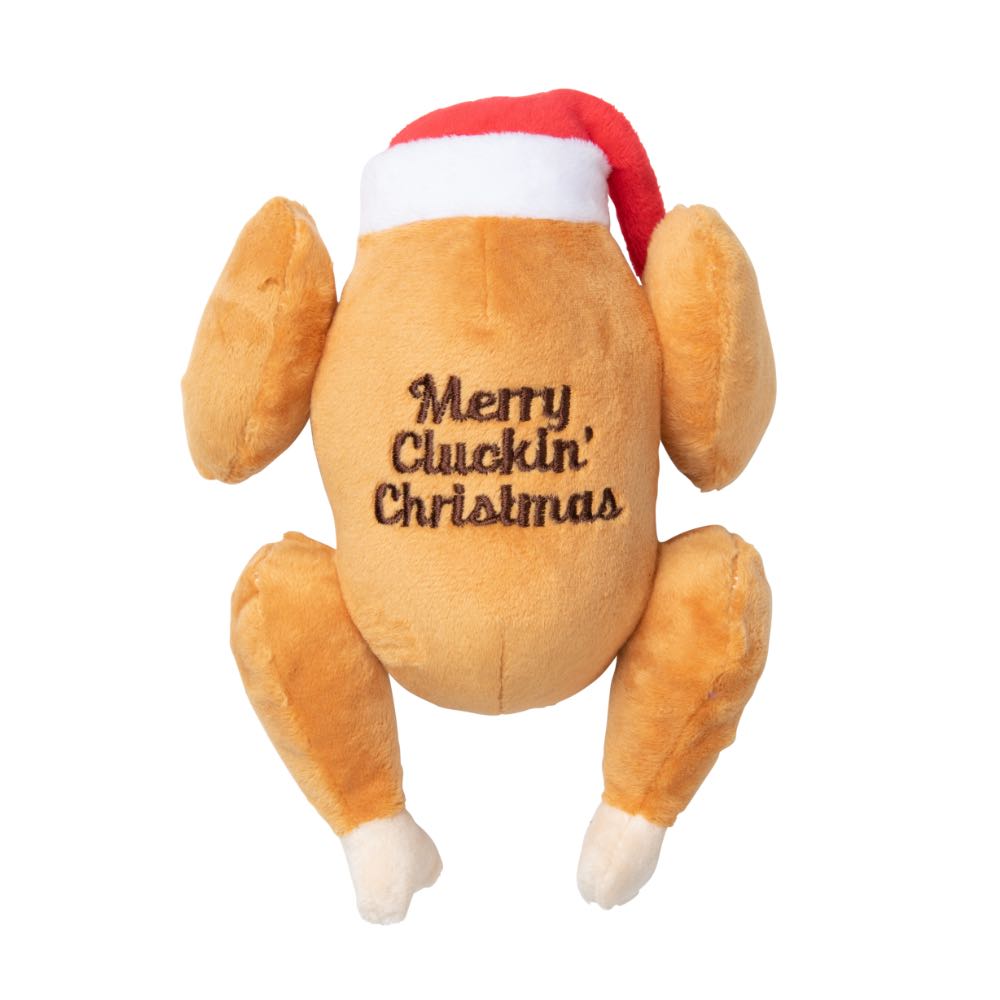 15% OFF: FuzzYard Christmas Merry Cluckin' Christmas Plush Dog Toy