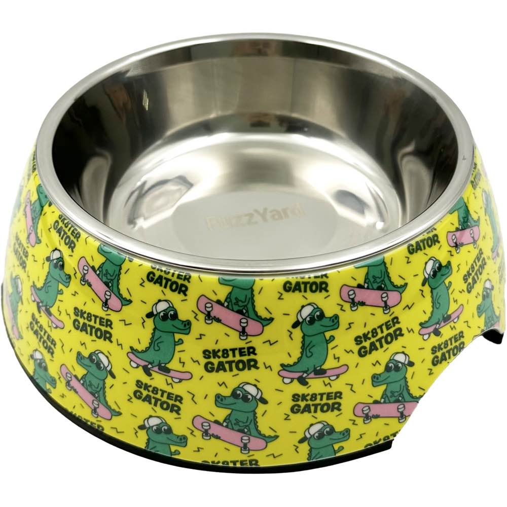 15% OFF: FuzzYard Easy Feeder Dog Bowl (Sk8ter Gator)