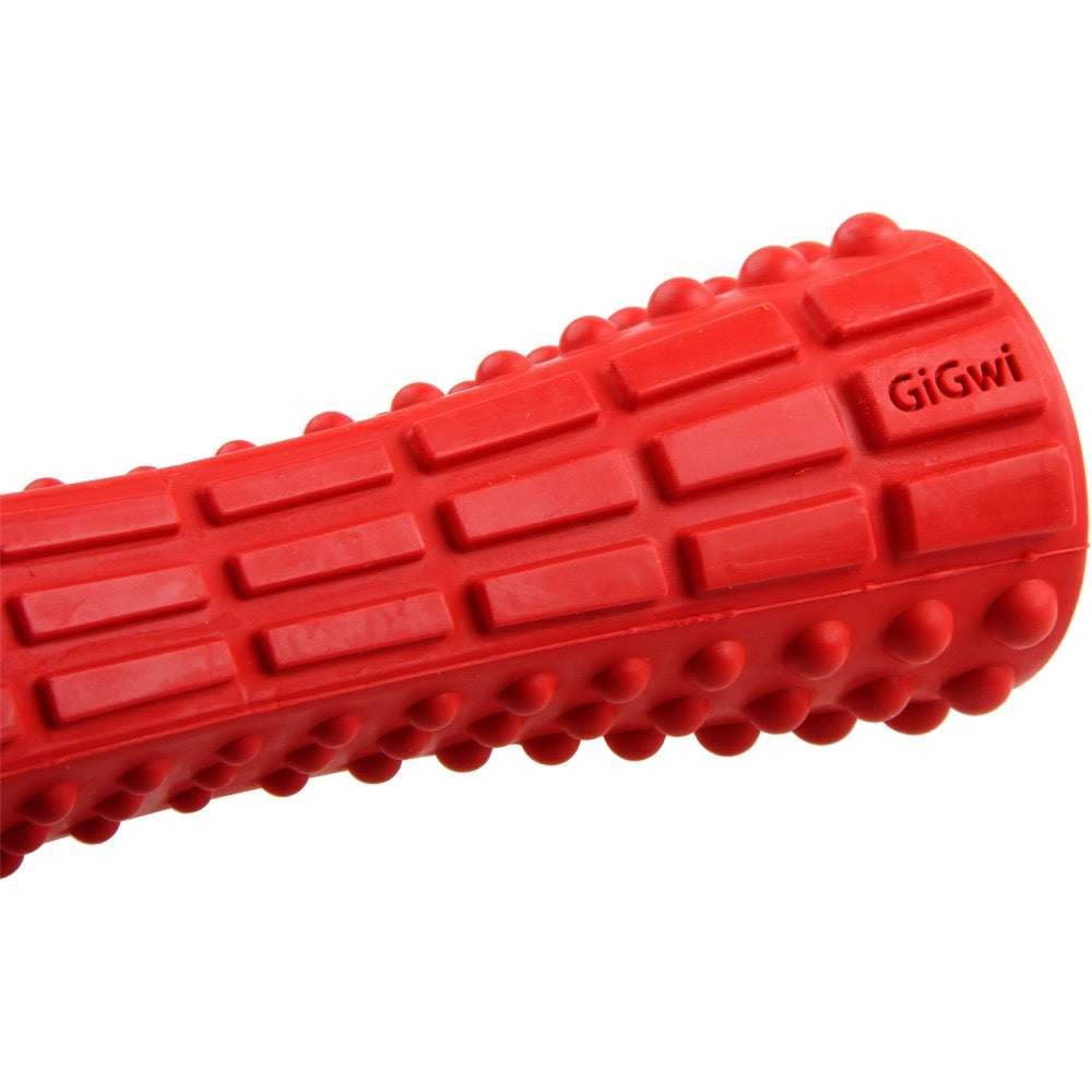 GiGwi Extra Durable Johnny Stick Rubber Dog Toy (Red)