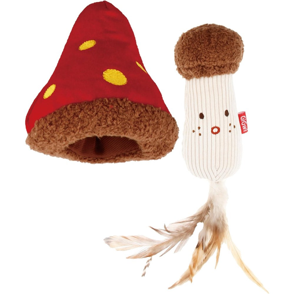 KOHE-VERSARY 8% OFF: GiGwi Meow Than 1 Catnip Plush Cat Toy (Mushroom Cap With Stem)