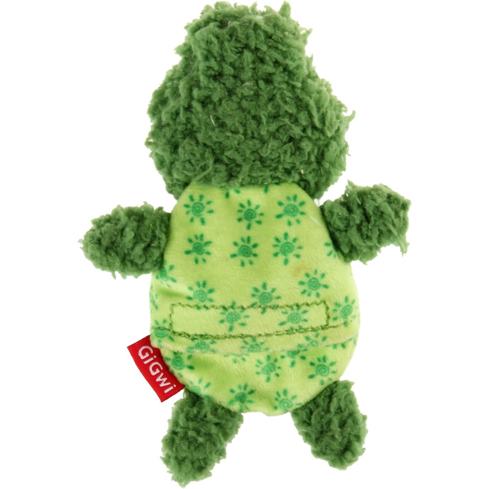 KOHE-VERSARY 8% OFF: GiGwi Plush Friendz Stuffing-Free With Refillable Squeaker Dog Toy (Frog)