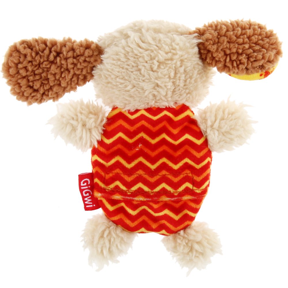 GiGwi Plush Friendz With Refillable Squeaker Dog Toy (Dog)