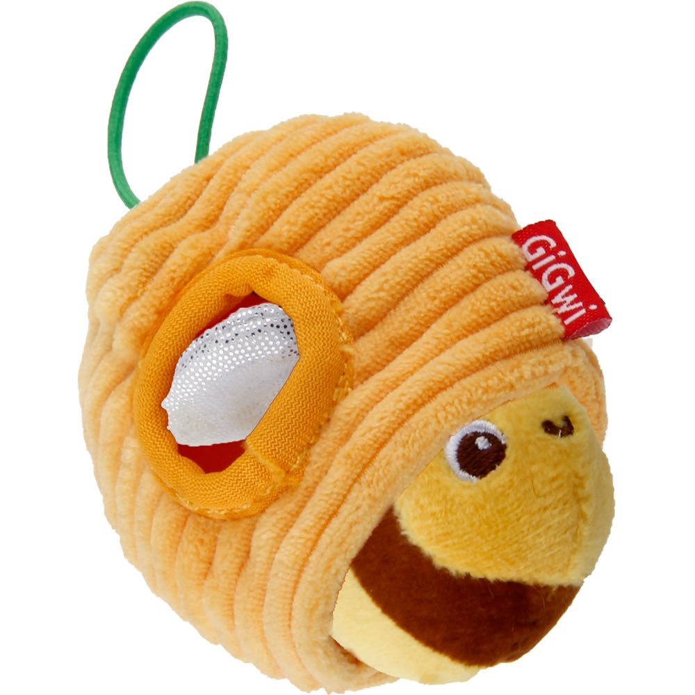 KOHE-VERSARY 8% OFF: GiGwi Rookie Hunter Treat Dispensing Plush Cat Toy (Bee With Beehive)