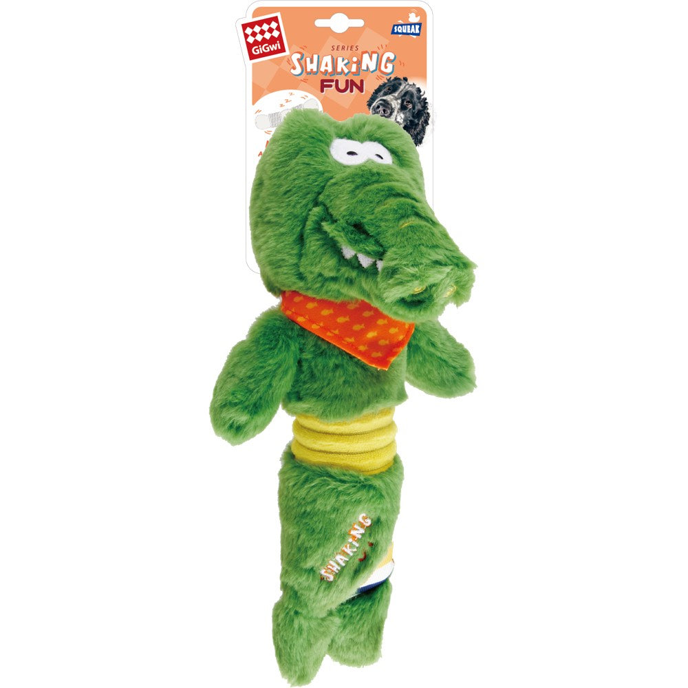 KOHE-VERSARY 8% OFF: GiGwi Shaking Fun Plush Dog Toy (Crocodile)