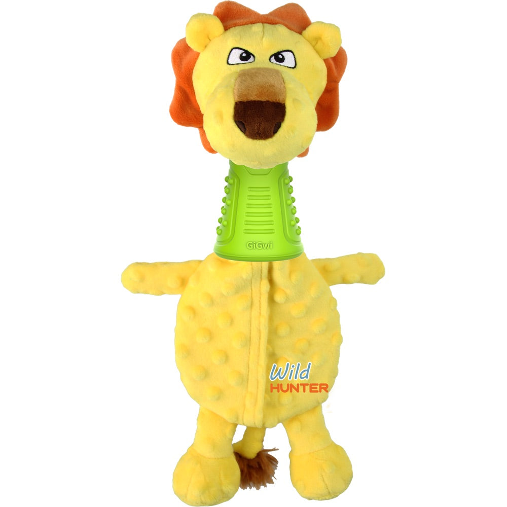 KOHE-VERSARY 8% OFF: GiGwi Wild Hunter Interactive Plush Dog Toy (Lion)