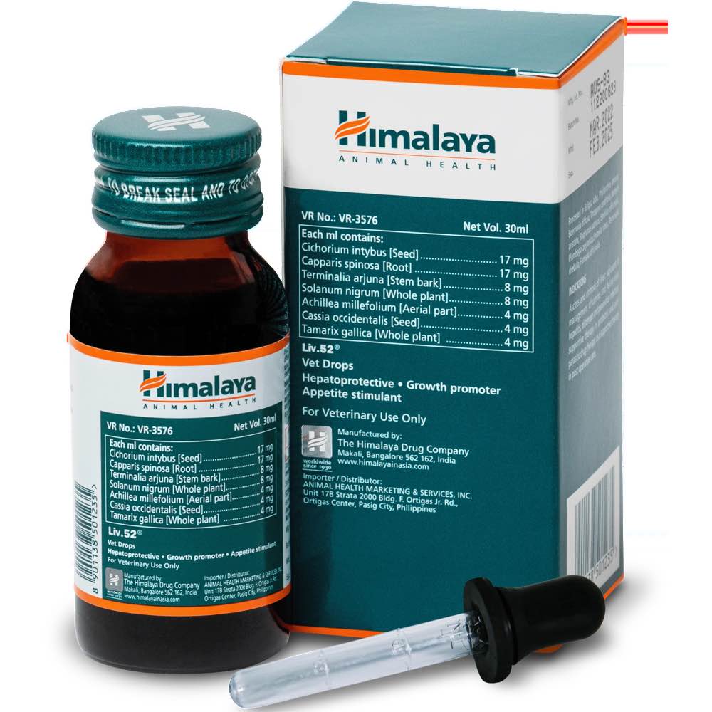 10% OFF (Exp Feb 2025): Himalaya Liv.52 Drops Liver Supplement & Appetite Stimulant For Cats & Dogs 30ml