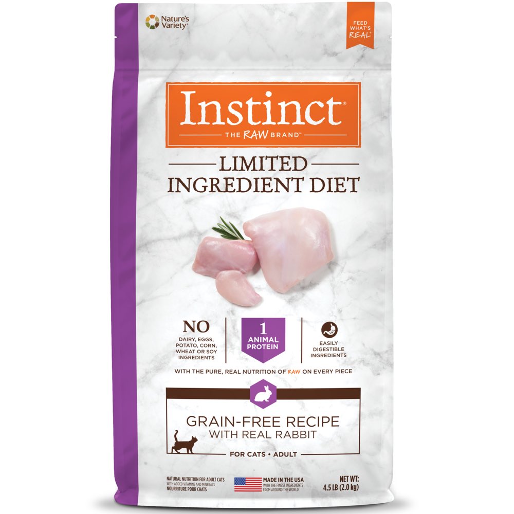 Instinct Limited Ingredient Diet Rabbit Grain-Free Adult Dry Cat Food 4.5lb