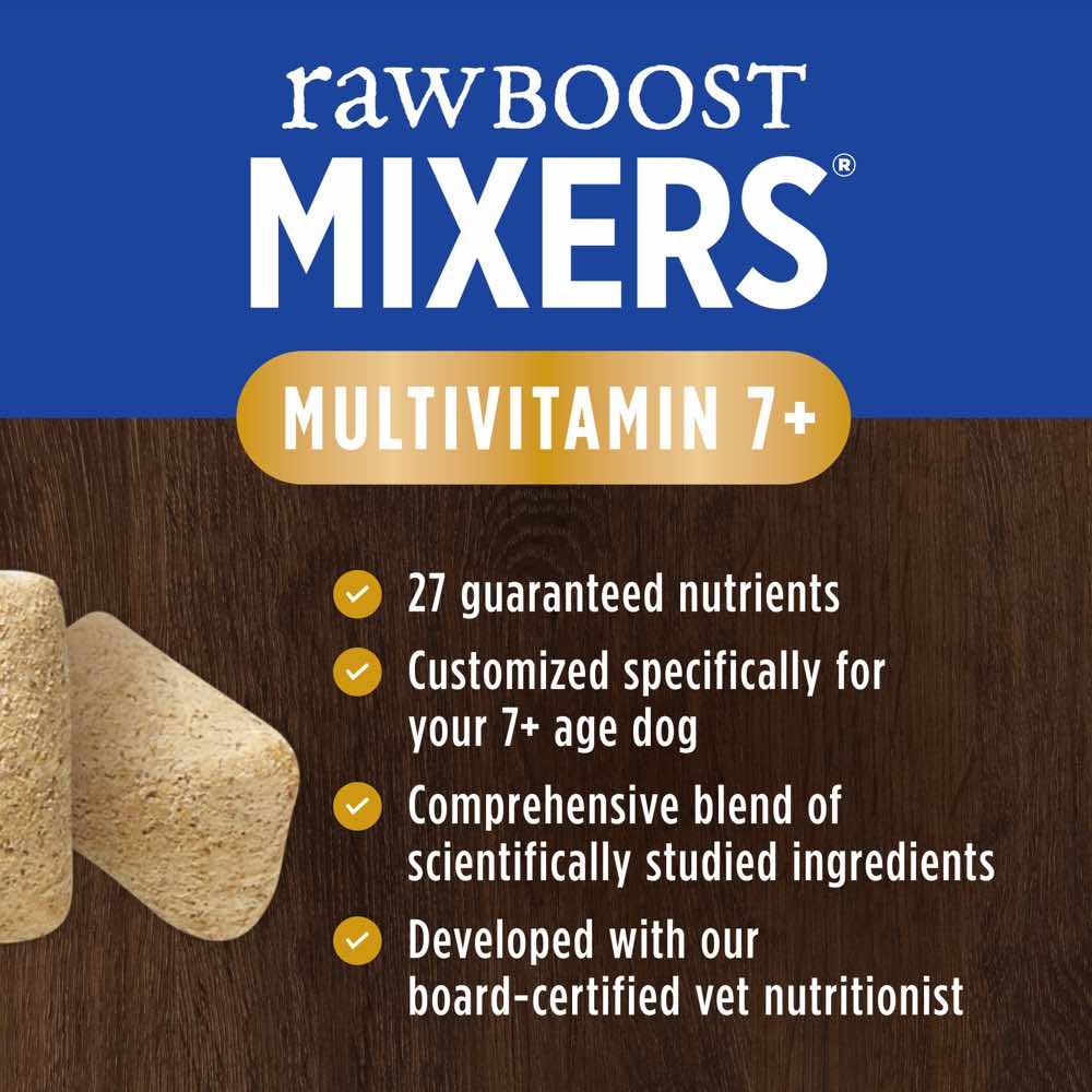 Instinct Raw Boost Mixers Multivitamin 7+ Beef Grain-Free Adult & Senior Freeze-Dried Raw Dog Food Topper 5.5oz (Exp 19Apr25)