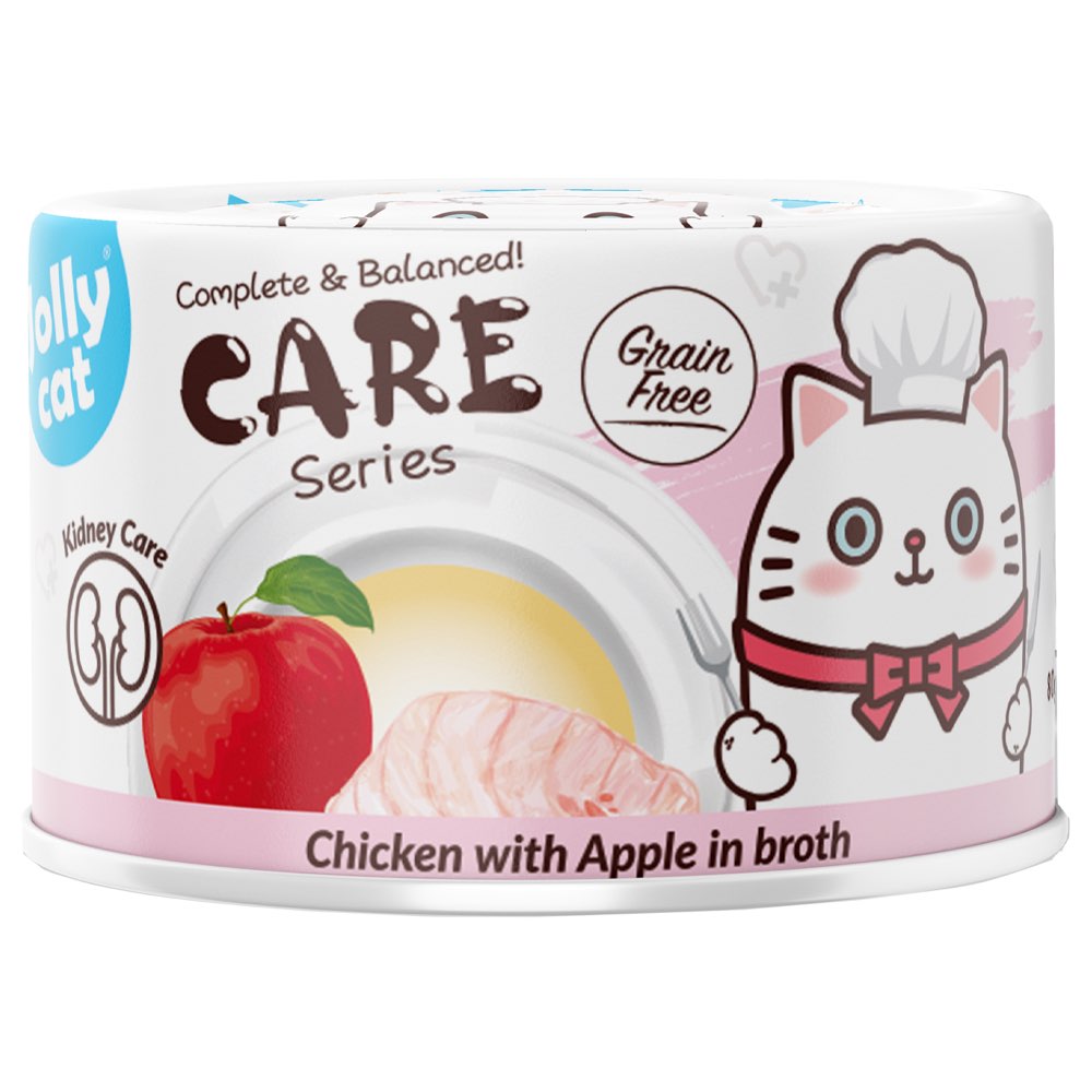 Jollycat Kidney Care Chicken With Apple In Broth Grain-Free Canned Cat Food 80g