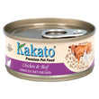 Kakato Complete Diet Chicken & Beef Canned Cat Food 70g