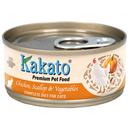 Kakato Complete Diet Chicken, Scallop & Vegetables Canned Cat Food 70g