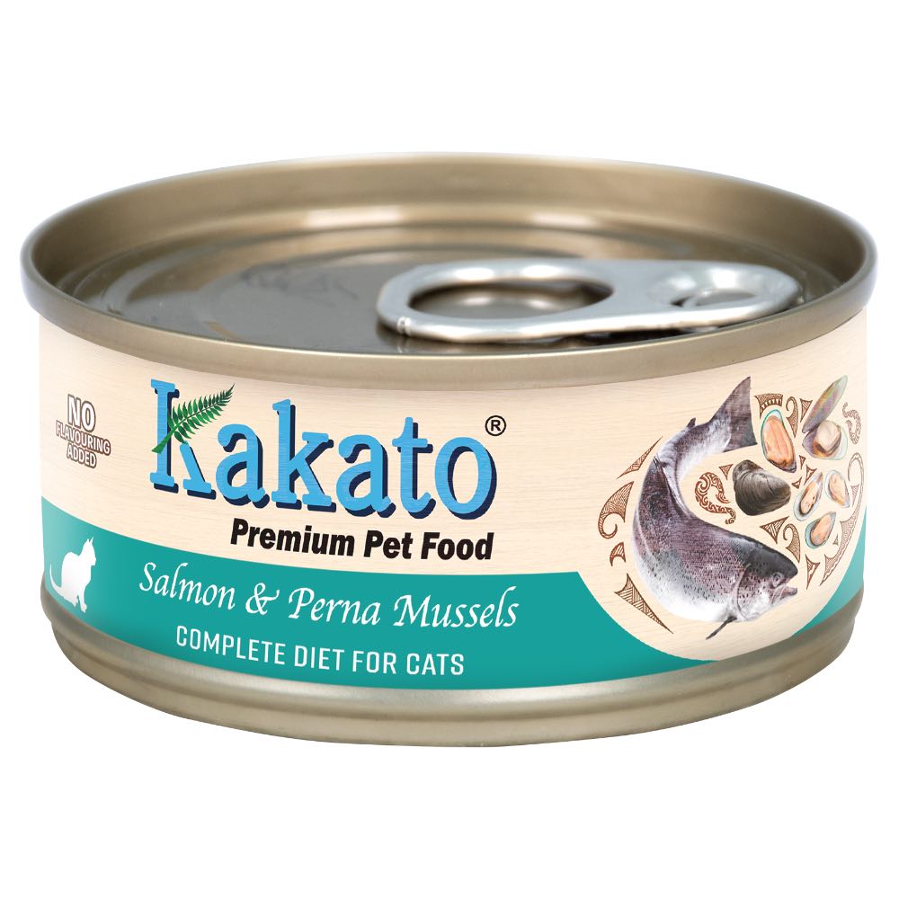 Kakato Complete Diet Salmon & Perna Mussels Canned Cat Food 70g