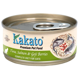 Kakato Complete Diet Tuna, Salmon & Goji Berries Canned Cat Food 70g