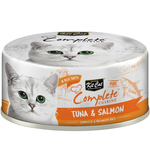 Kit Cat Complete Cuisine Pure Tuna & Salmon Grain-Free Canned Cat Food 70g