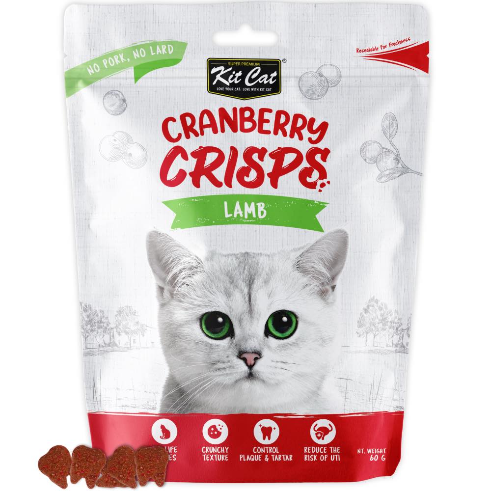 Kit Cat Cranberry Crisps Lamb Cat Treats 60g