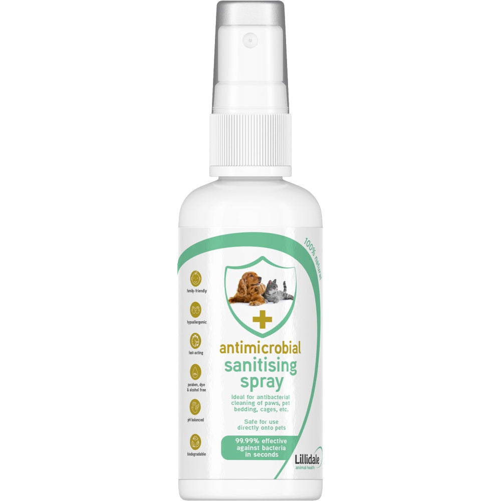 Lillidale Antimicrobial Sanitising Spray For Cats & Dogs 65ml