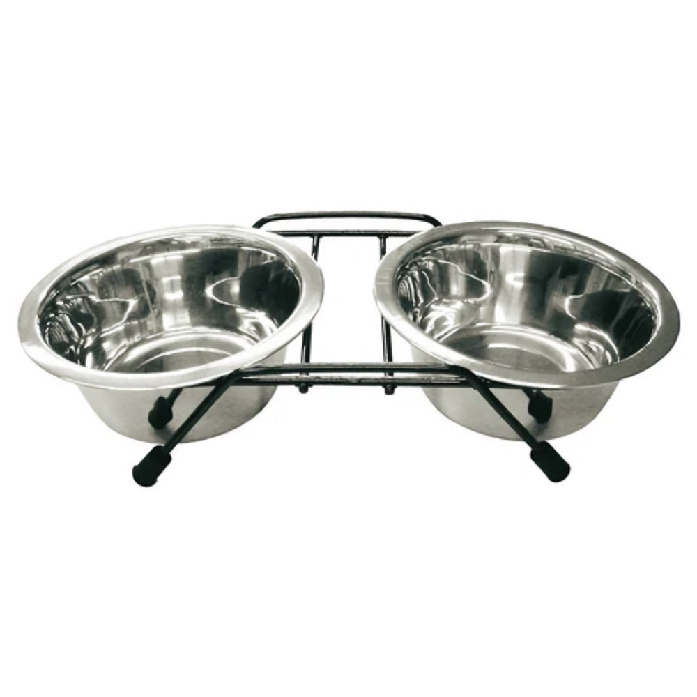 Marukan Stainless Steel Double Feeder For Dogs & Cats 332g