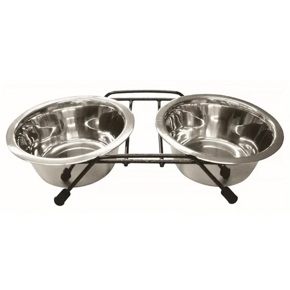 Marukan Stainless Steel Double Feeder For Dogs & Cats 246g