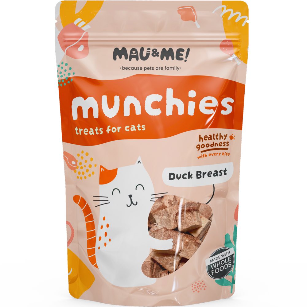 Mau&Me Munchies Duck Breast Freeze-Dried Grain-Free Cat Treats 40g