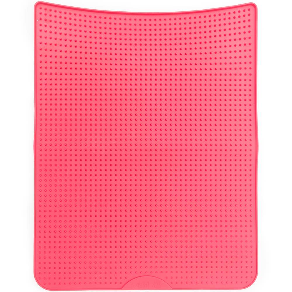 Messy Cats Silicone Litter Mat With Soft Graduated Spikes (Watermelon)