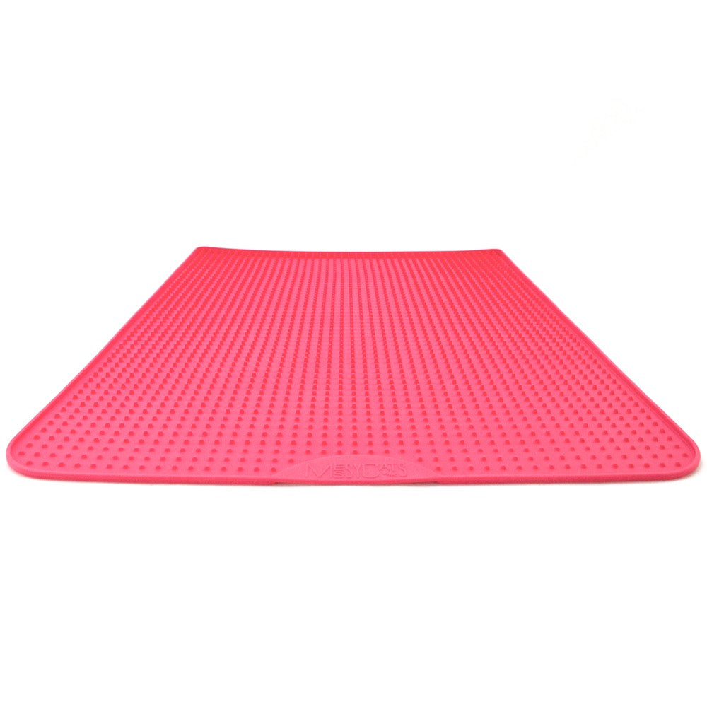 Messy Cats Silicone Litter Mat With Soft Graduated Spikes (Watermelon)