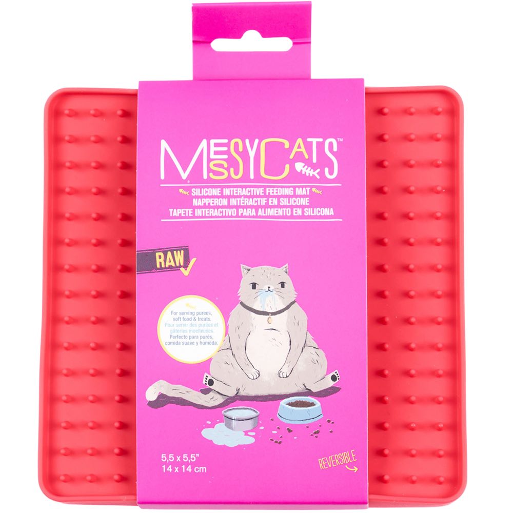 Messy Cats Silicone Reversible Interactive Cat Feeding & Licking Mat (Watermelon)