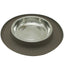 Messy Cats Single Silicone Feeder With Stainless Steel Cat Bowl (Grey)