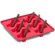 Messy Mutts Framed Silicone Popsicle  Dog Treat Mold (6 Bones, Watermelon)