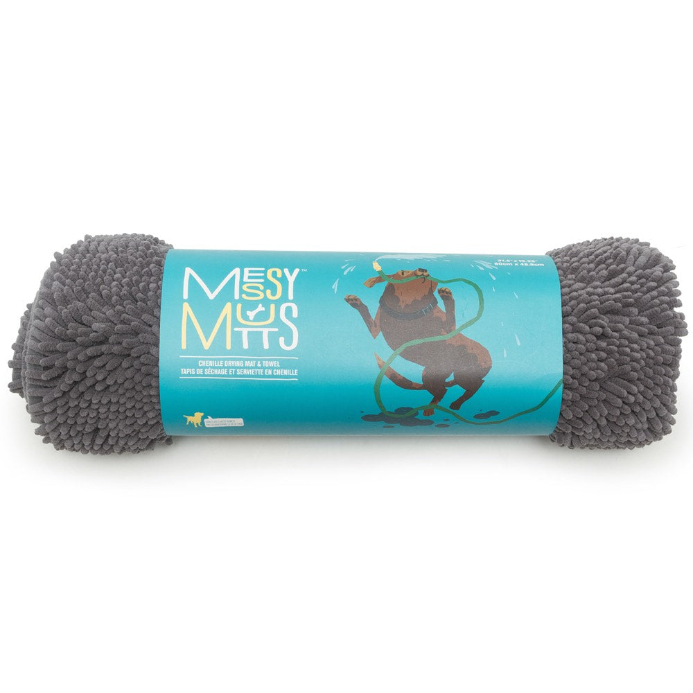 Messy Mutts Microfiber Dog Drying Mat & Towel With Hand Pockets