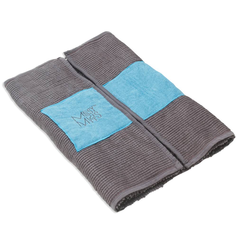 Messy Mutts Microfiber Dog Drying Mat & Towel With Hand Pockets