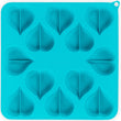 Messy Mutts Silicone Bake & Freeze Dog Treat Maker Set (12 Hearts, Blue & Watermelon) 2pc