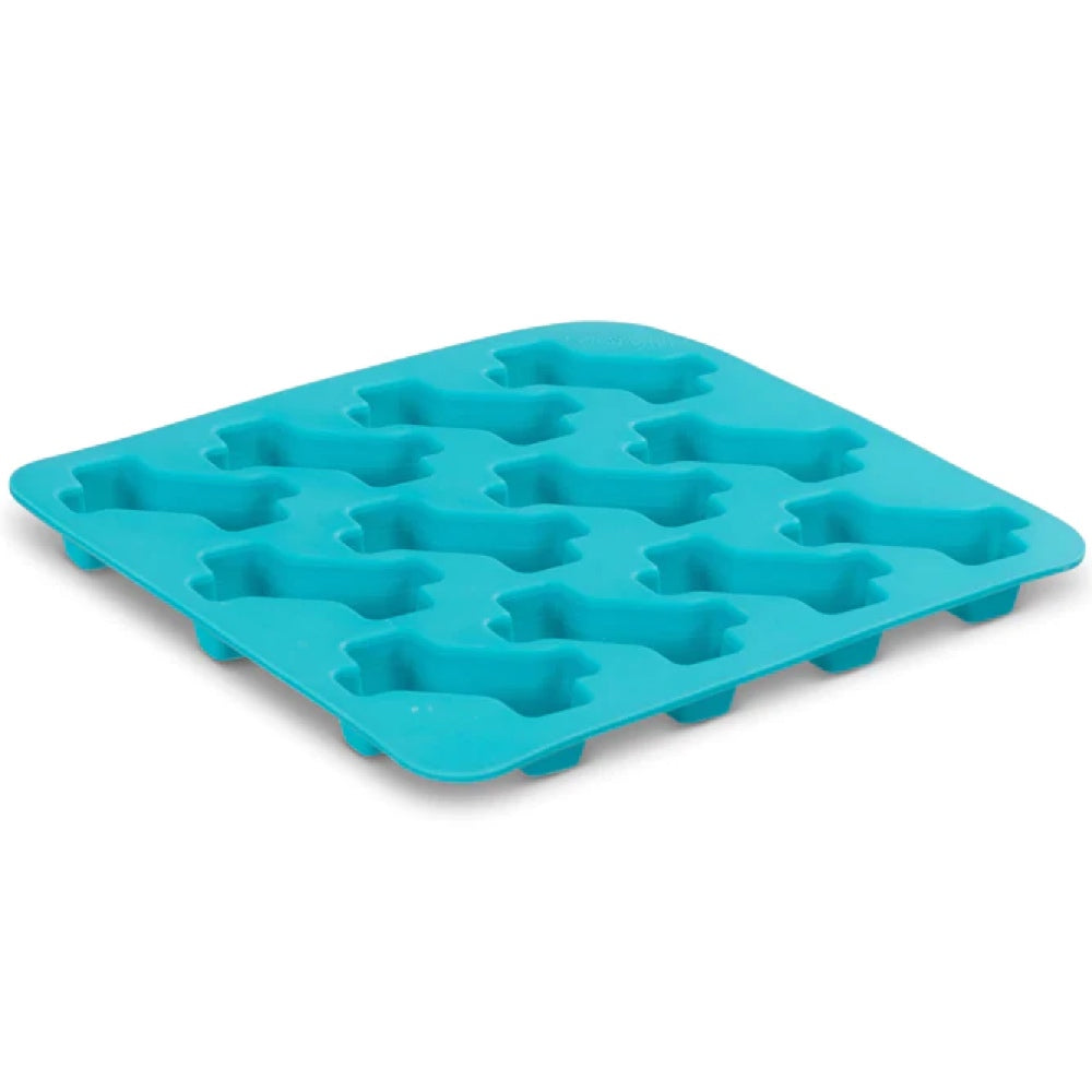 Messy Mutts Silicone Dog Treat Making Mold (12 Bones, Blue)