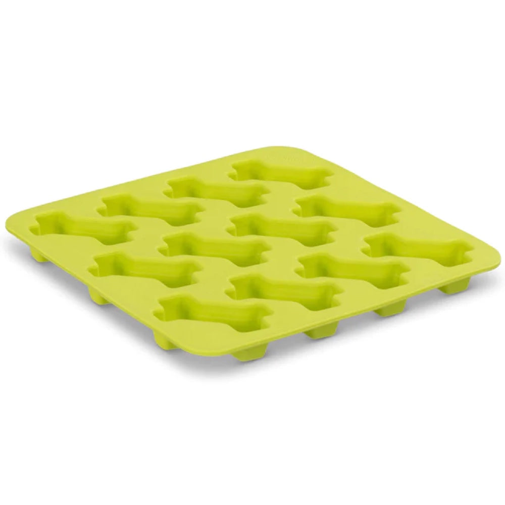 Messy Mutts Silicone Dog Treat Making Mold (12 Bones, Green)