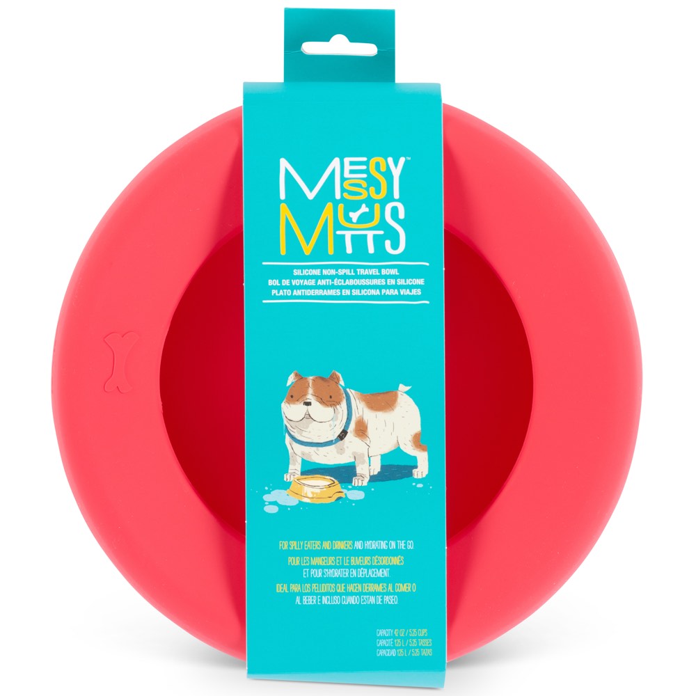 Messy Mutts Silicone Non-Spill Dog Bowl (Watermelon)