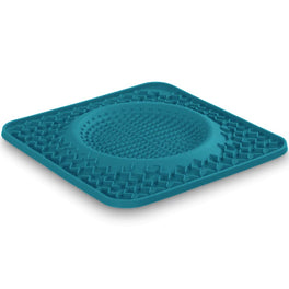 Messy Mutts Silicone Therapeutic Dog Licking Bowl Mat (Blue)