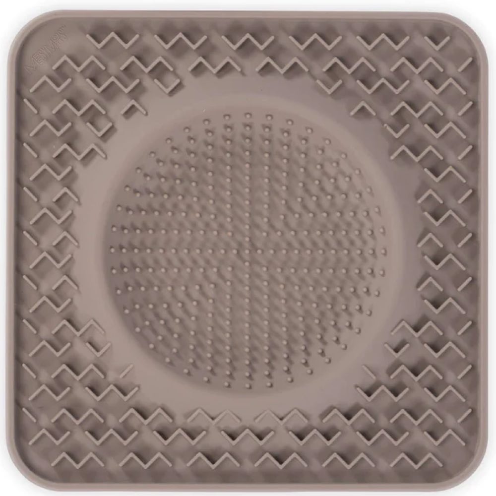 Messy Mutts Silicone Therapeutic Dog Licking Bowl Mat (Grey)