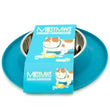 Messy Mutts Single Silicone Feeder With Stainless Steel Dog Bowl (Blue)