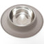 Messy Mutts Single Silicone Feeder With Stainless Steel Dog Bowl (Grey)