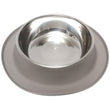 Messy Mutts Single Silicone Feeder With Stainless Steel Dog Bowl (Grey)