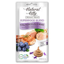 25% OFF : Natural Kitty Superfood Blend Tuna, Salmon & Blueberry Creamy Liquid Cat Treats 48g