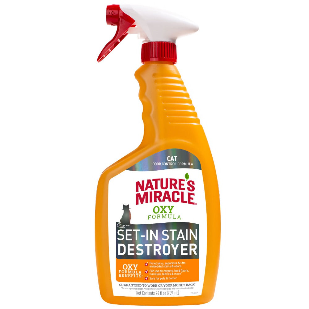 Nature's Miracle Set-In Stain Destroyer Oxy Formula Spray For Cats 24oz