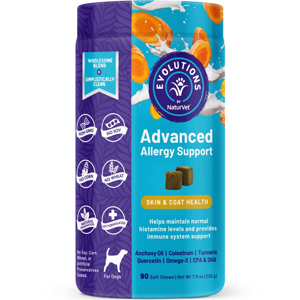 15% OFF (Exp May 25):  NaturVet Evolutions Advanced Allergy Support Supplement Chews For Dogs 90ct