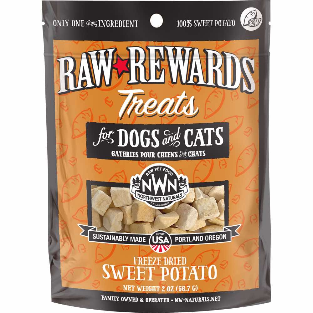 Northwest Naturals Raw Rewards Sweet Potato Freeze-Dried Treats For Cats & Dogs 2oz