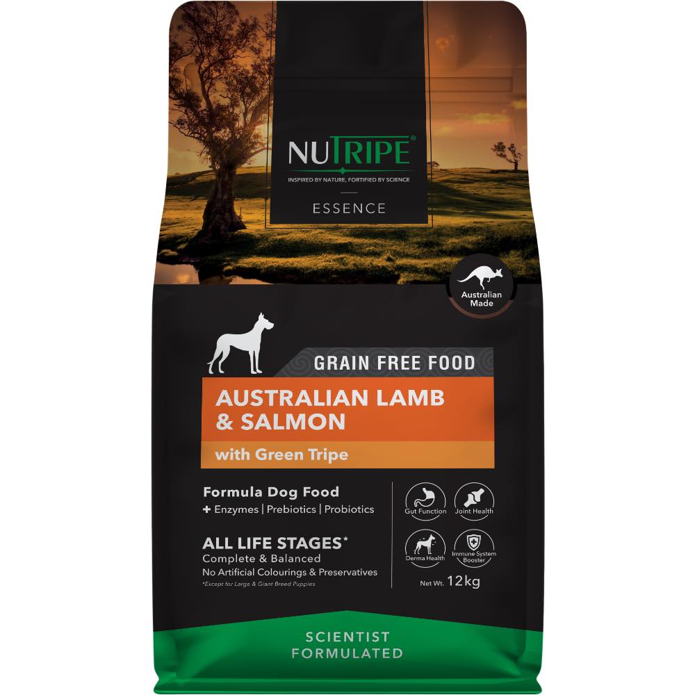 Nutripe Essence Australian Lamb & Salmon with Green Tripe Grain-Free Dry Dog Food