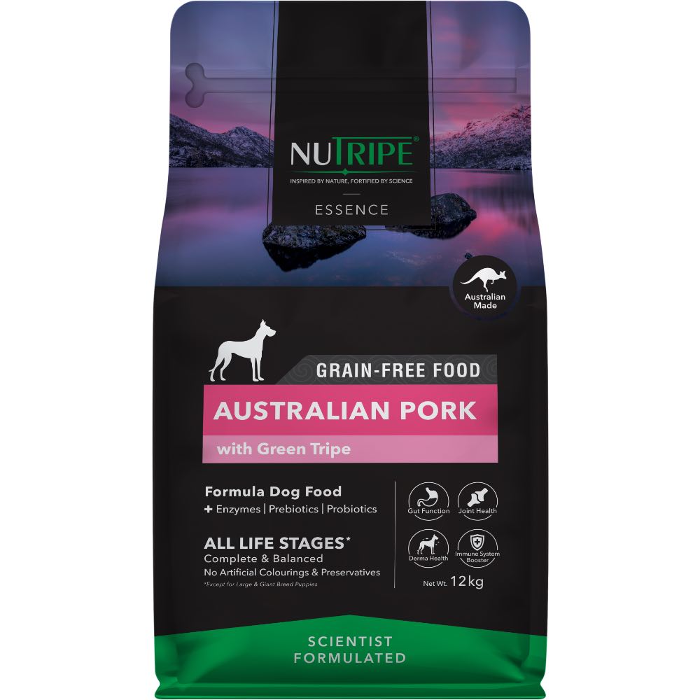 Nutripe Essence Australian Pork with Green Tripe Grain-Free Dry Dog Food