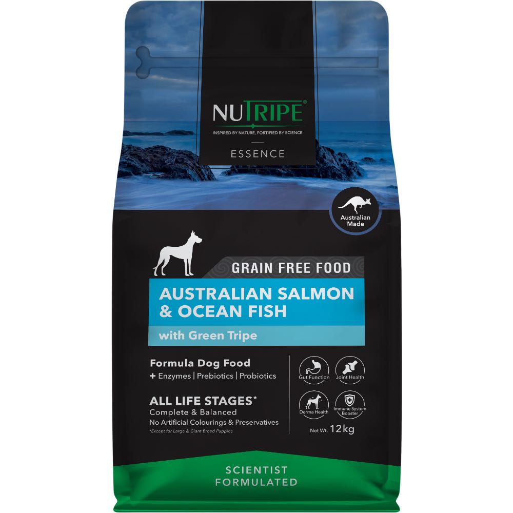 Nutripe Essence Australian Salmon & Ocean Fish with Green Tripe Grain-Free Dry Dog Food