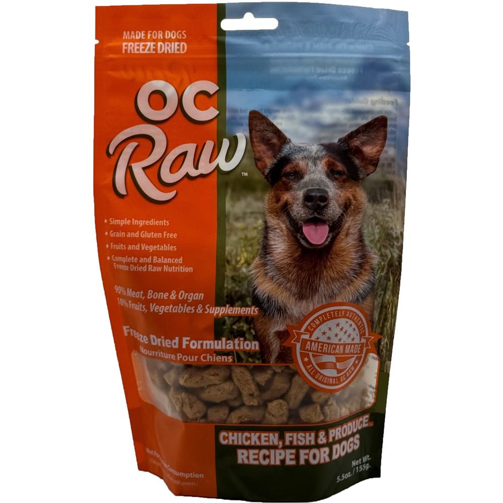 OC Raw Meaty Rox Chicken, Fish & Produce Grain-Free Freeze-Dried Raw Dog Food 5.5oz