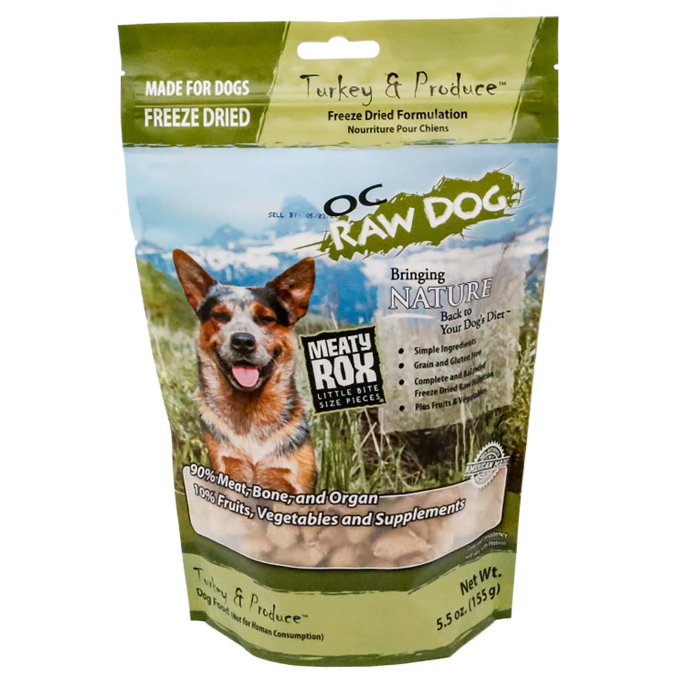 OC Raw Meaty Rox Turkey & Produce Grain-Free Freeze-Dried Raw Dog Food 5.5oz