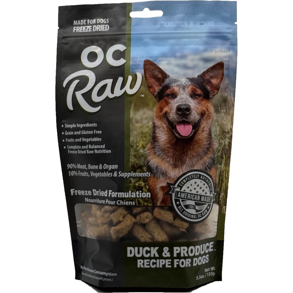 OC Raw Meaty Rox Duck & Produce Grain-Free Freeze-Dried Raw Dog Food 5.5oz